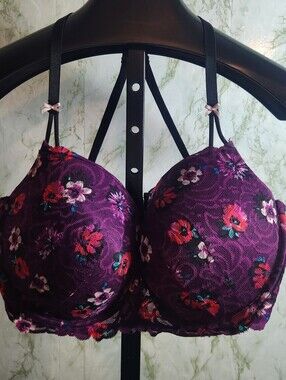 Candie's Pretty Floral Push-up Underwire Bra